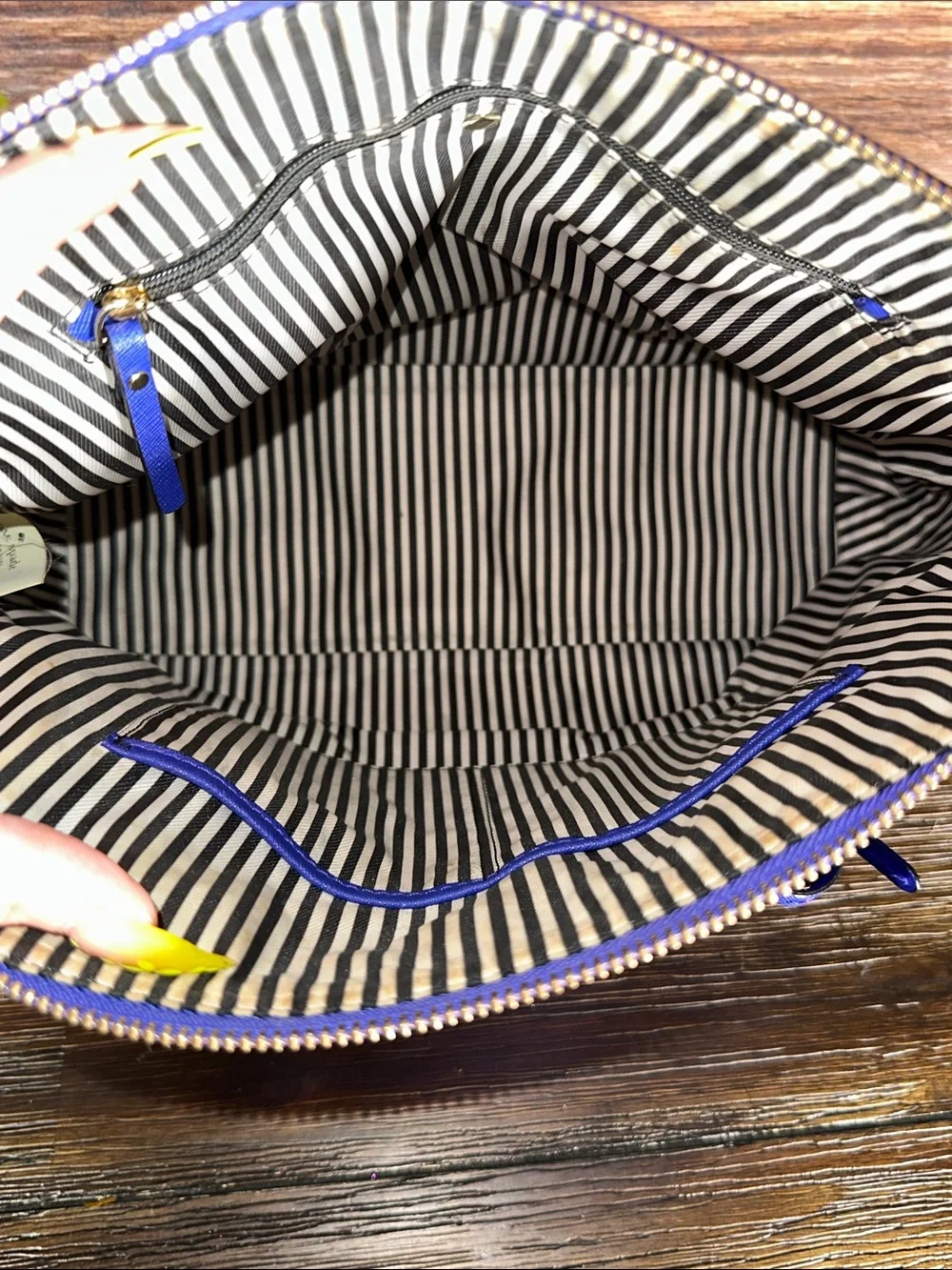 kate spade Cameron Street Margot Cobalt Blue Leather Satchel with strap!